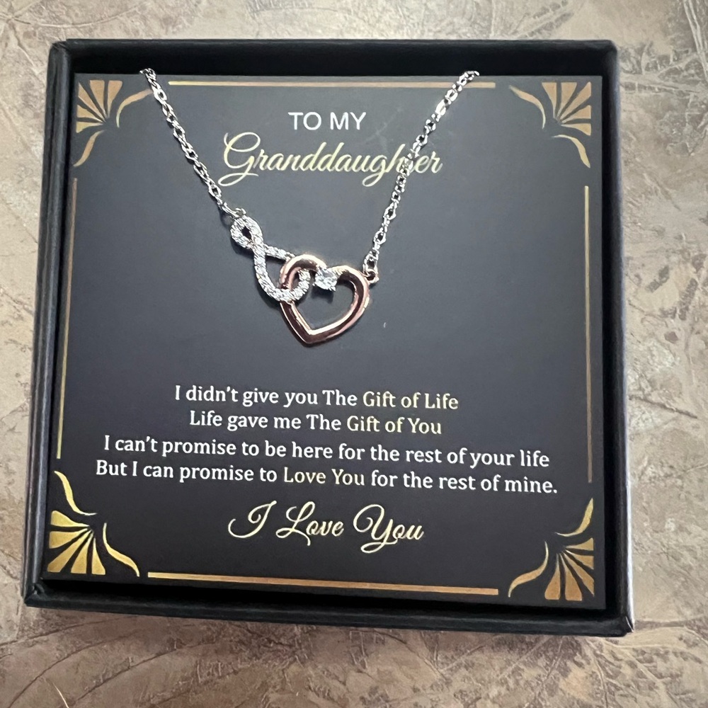 Infinity Heart Necklace for Granddaughter